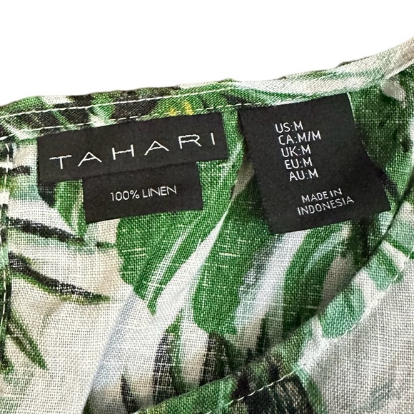 💚TAHARI Sleeveless Tropical Dress💚 - Picture 4 of 6